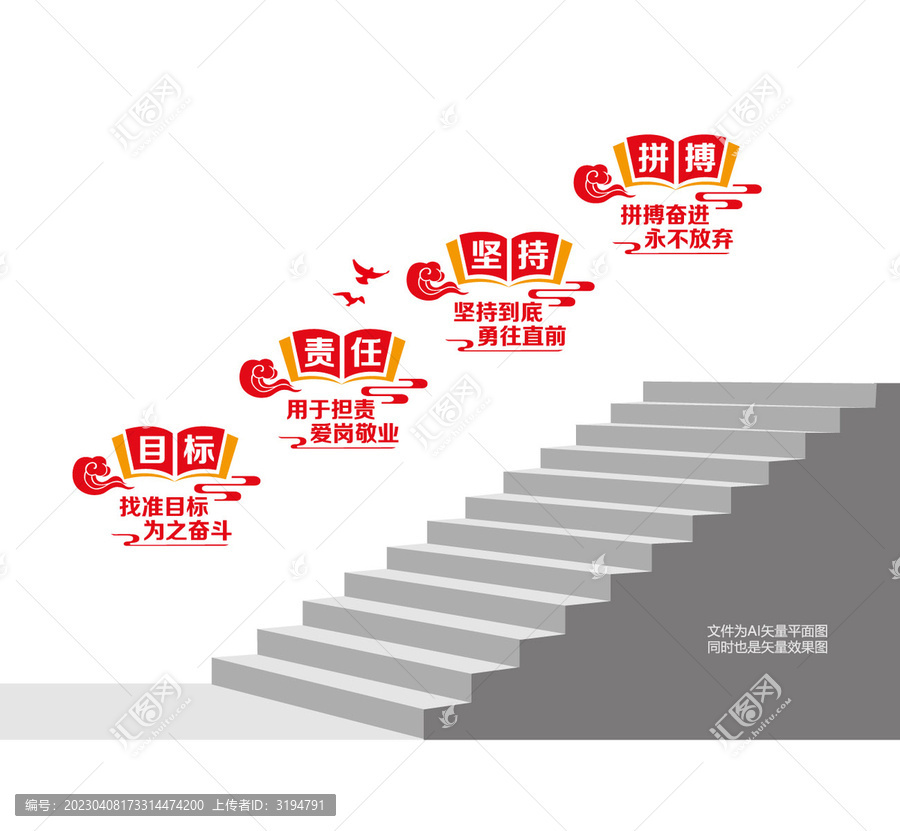 企业励志楼道标语