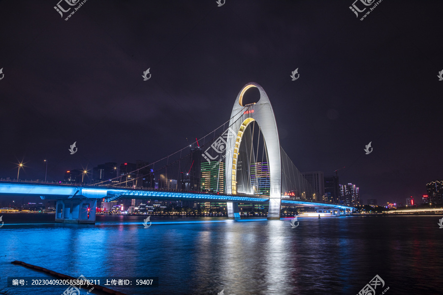 广州猎德大桥夜景