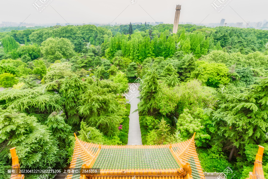 南京雨花台的雨花阁园林古建筑