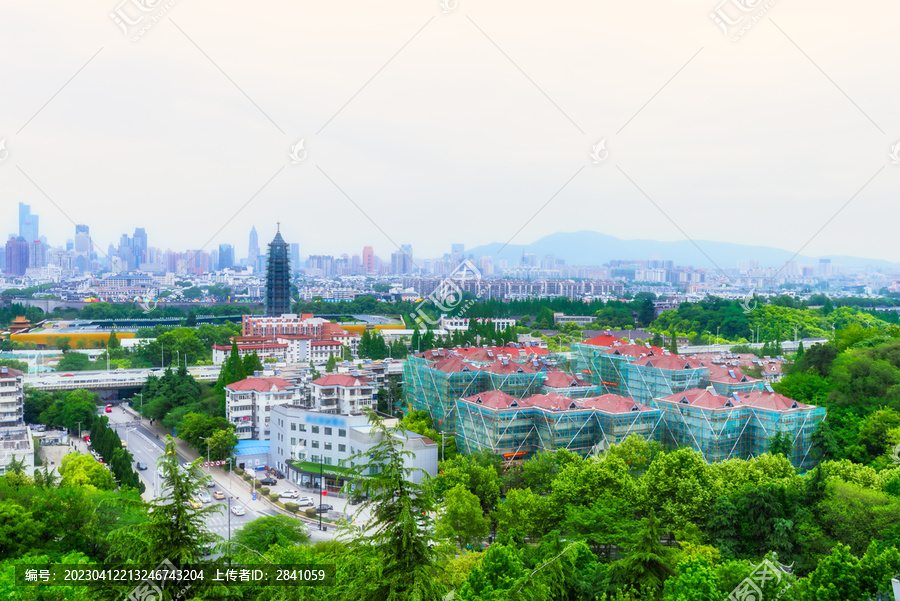 南京大报恩寺宝塔和城市建筑