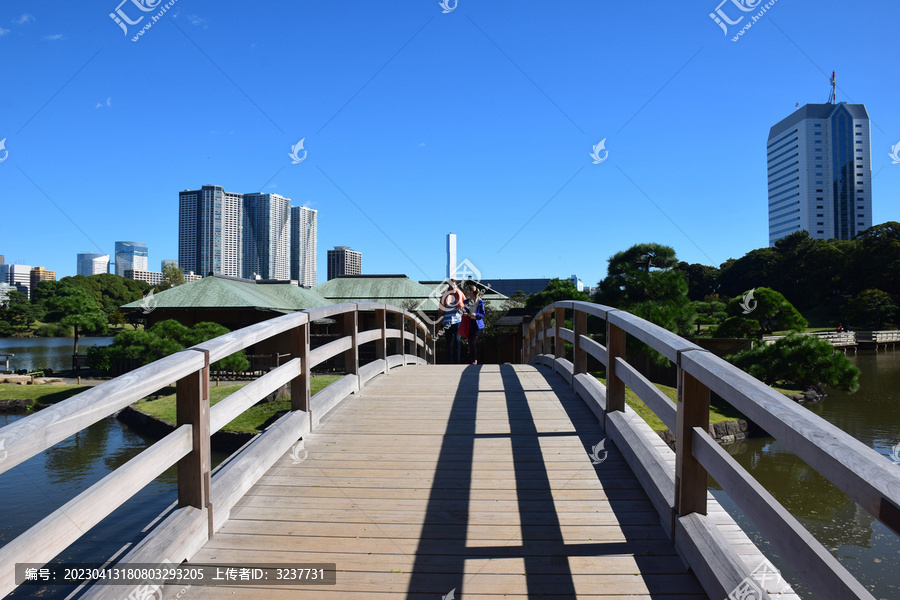 日本东京滨离宫恩赐庭园风景