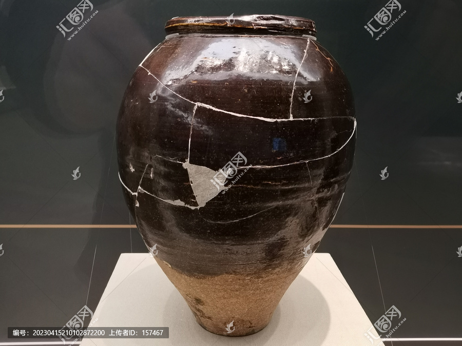 西夏文物黑釉瓷罐