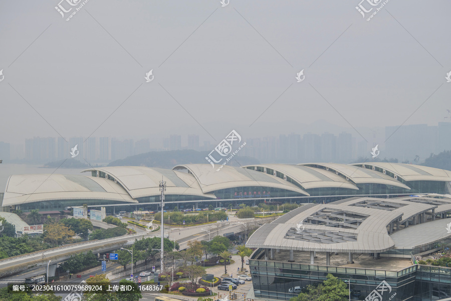 俯视厦门国际油轮中心建筑群