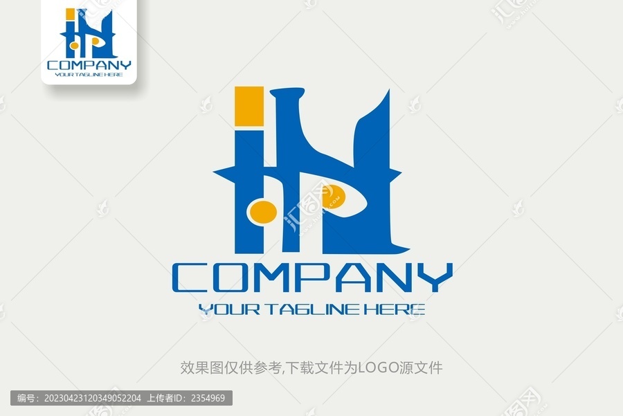 HP电子化工网站logo设计