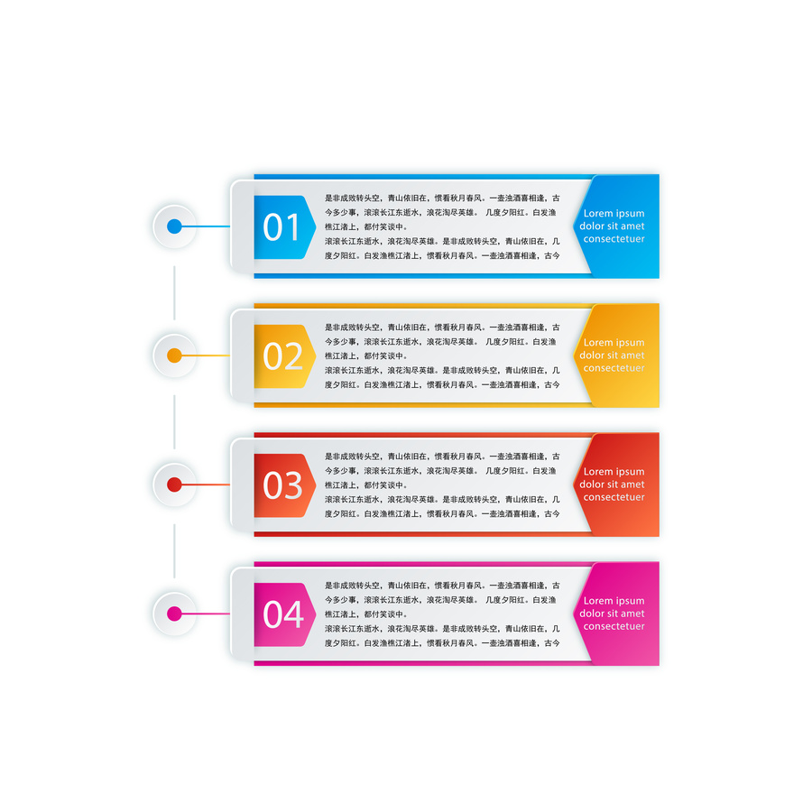 矩形立体信息图表