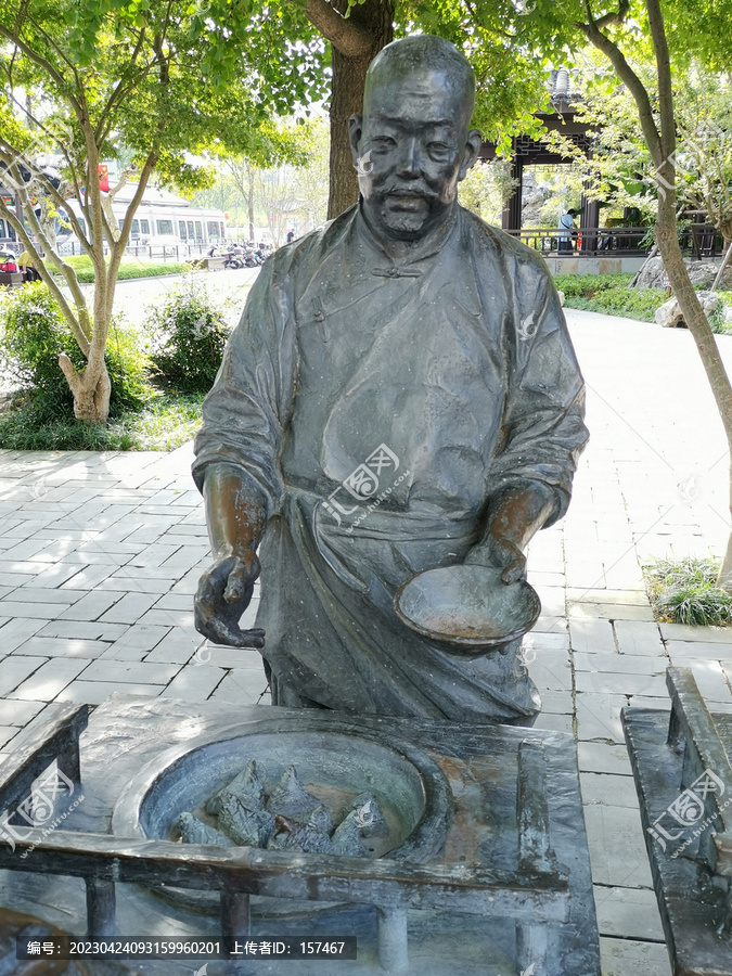 卖粽子雕塑