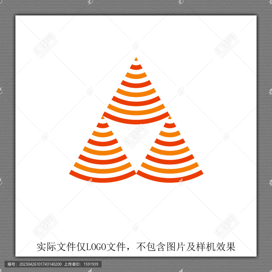 三角形圆弧LOGO设计