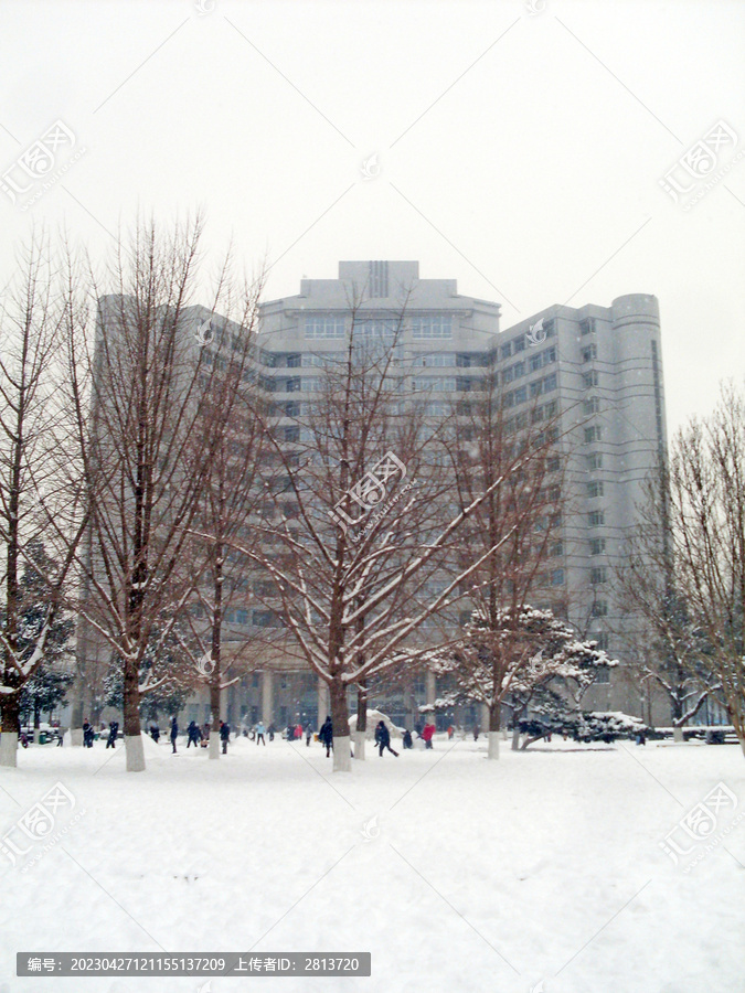 北京理工大学校园雪景