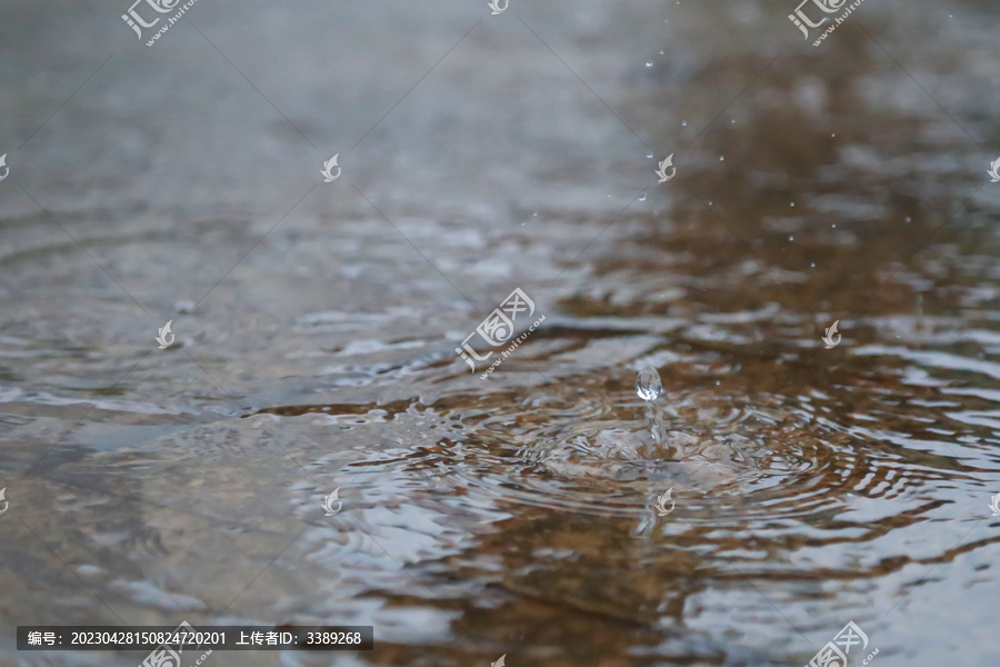 春雨绵绵水滴凝固