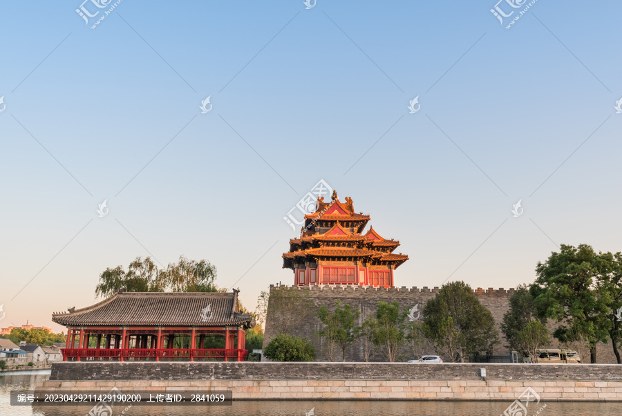 中国北京紫禁城角楼特写