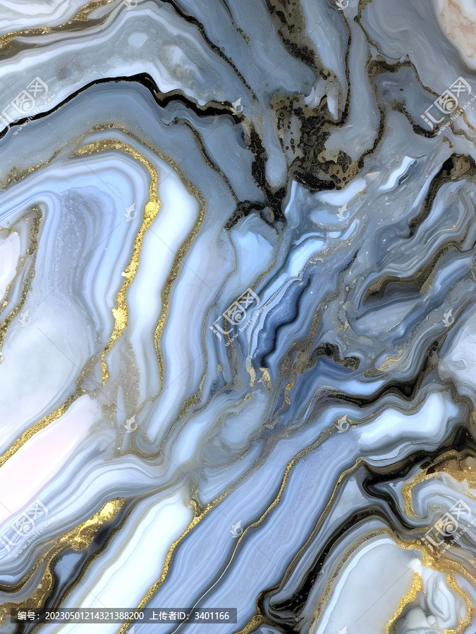 抽象螺纹蓝大理石