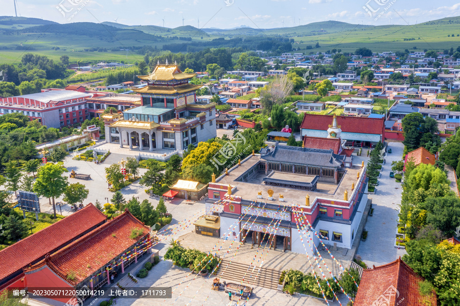 中国辽宁阜新瑞应寺航拍