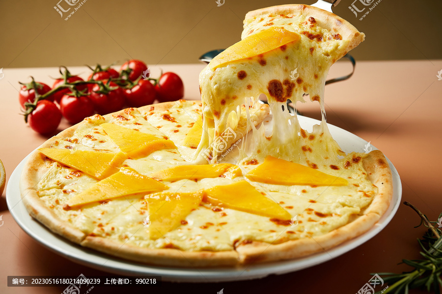 榴莲芒果披萨