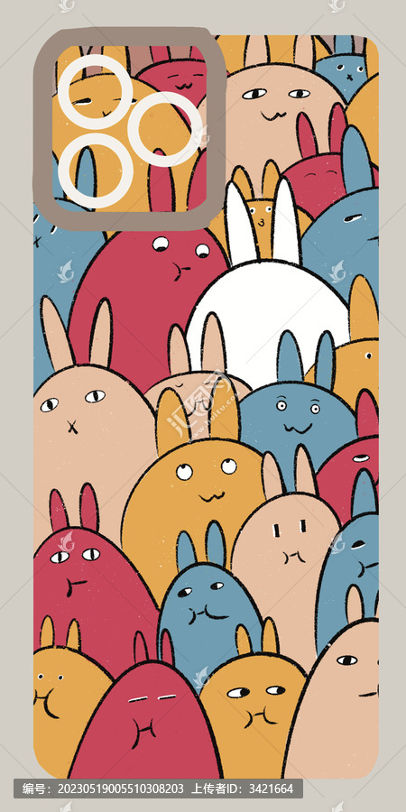 兔子插画手机壳