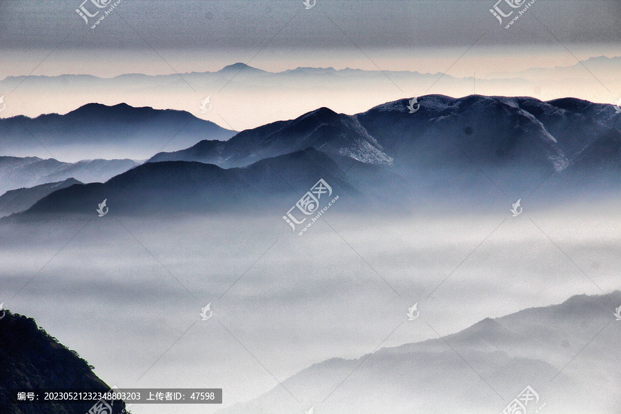 黄山云海黄山远眺