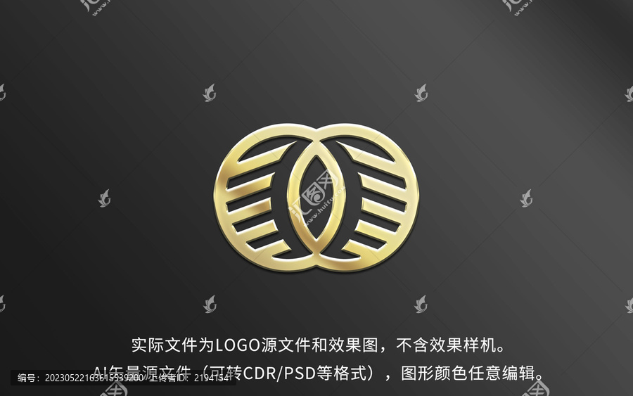 圆形交叉LOGO标志设计