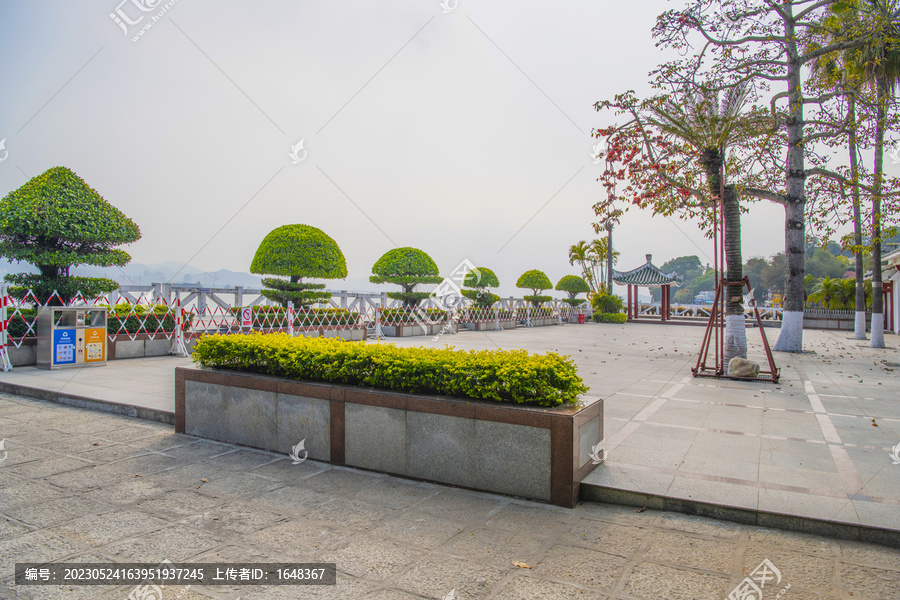 菽庄花园正门望海观景平台