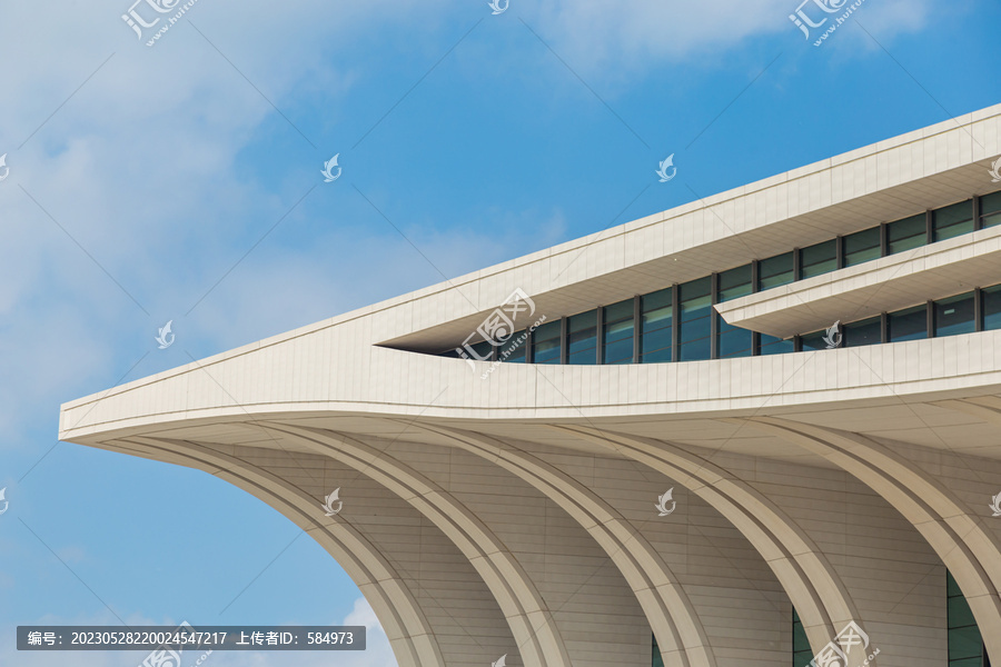 郑州航空港站高铁站房建筑外景