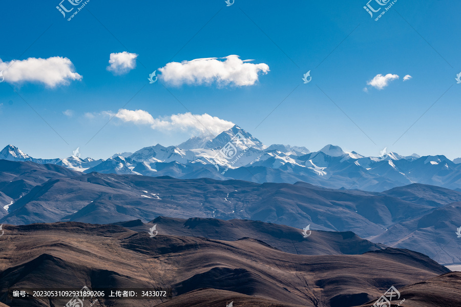 西藏日喀则珠峰雪山风景