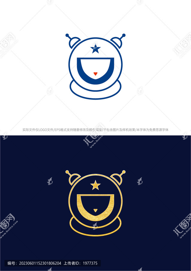 航天员宇宙logo商标标志