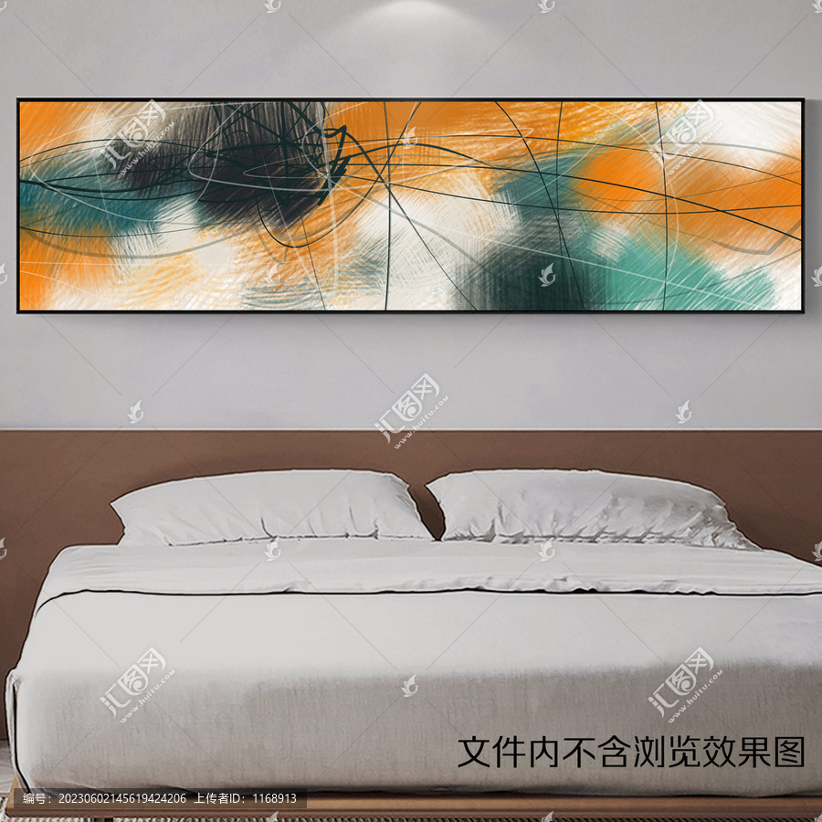 现代抽象装饰画床头画