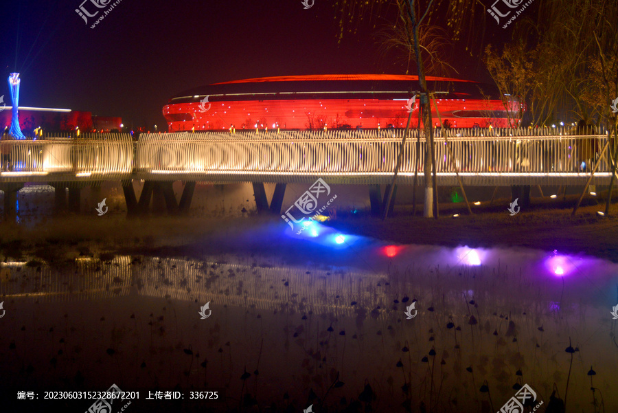 东安湖体育公园主体育场夜景