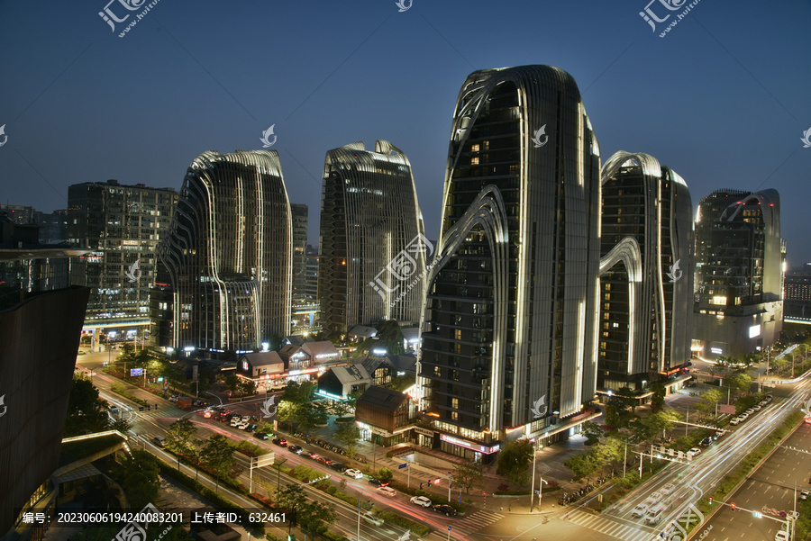 南京证大喜马拉雅城市风光夜景