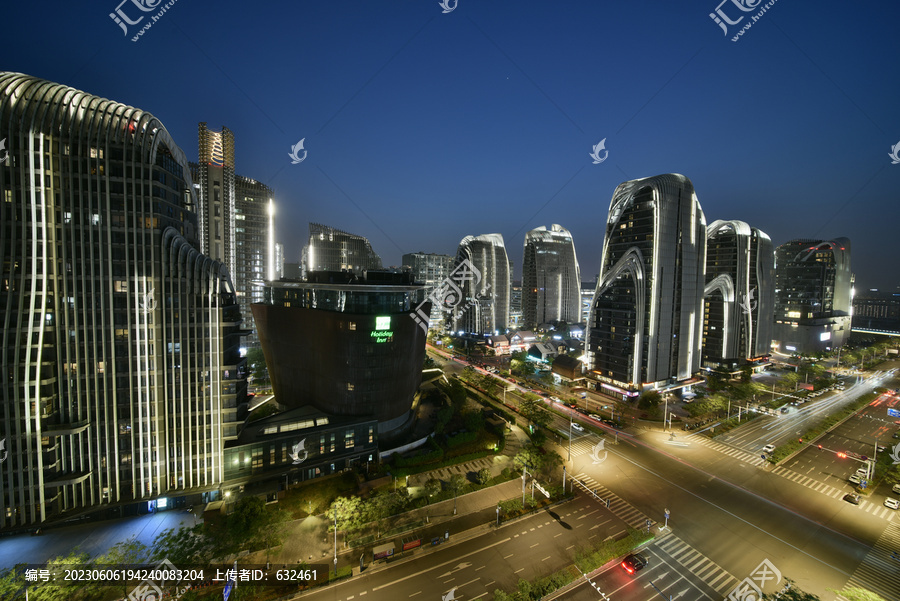 南京证大喜马拉雅城市风光夜景