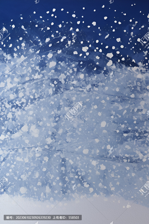 抽象下雪装饰画