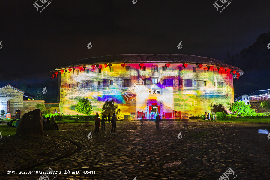 福建永定土楼夜景