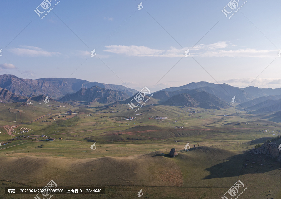 蒙古国风景草原丘陵