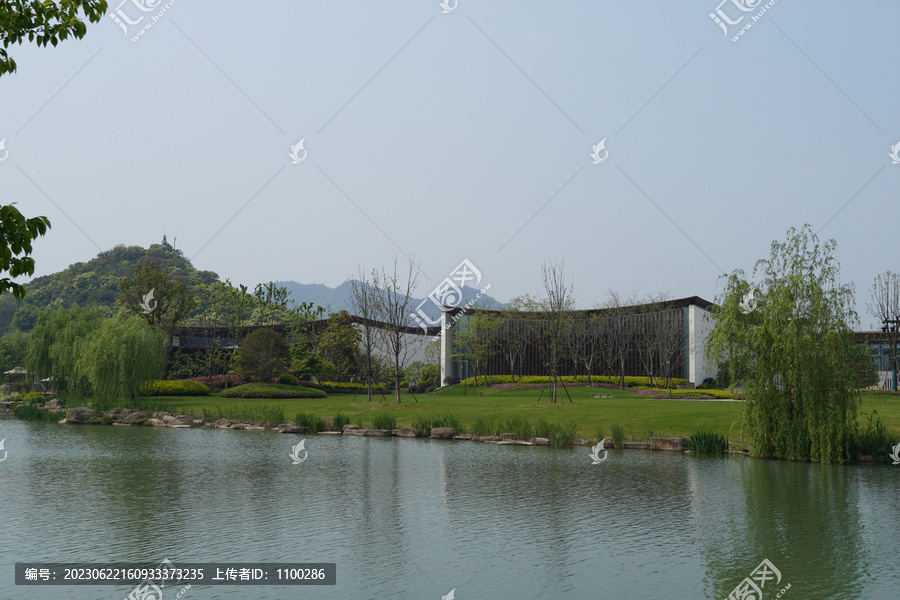 杭州湘湖世界旅游博览馆远眺