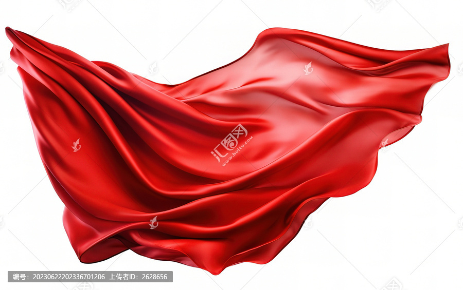 红色飘带丝绸质感