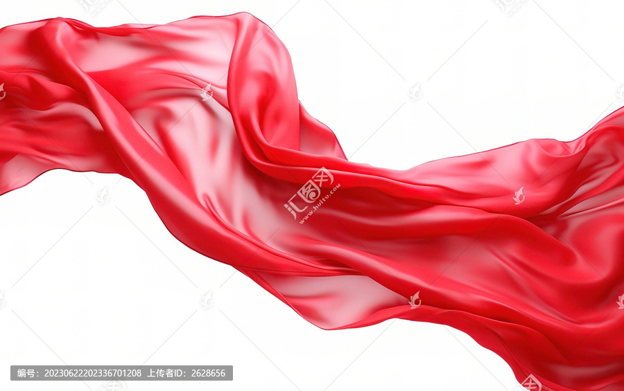 红色飘带丝绸背景素材