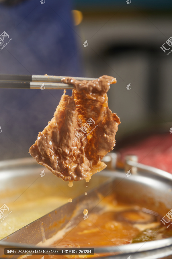火锅涮菜肉