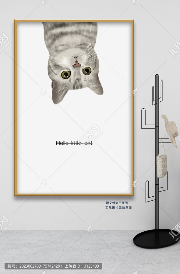 可爱手绘小猫咪装饰画