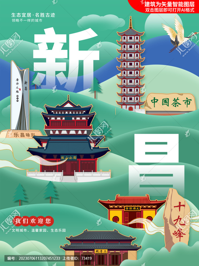 新昌县生态绿色城市海报展板