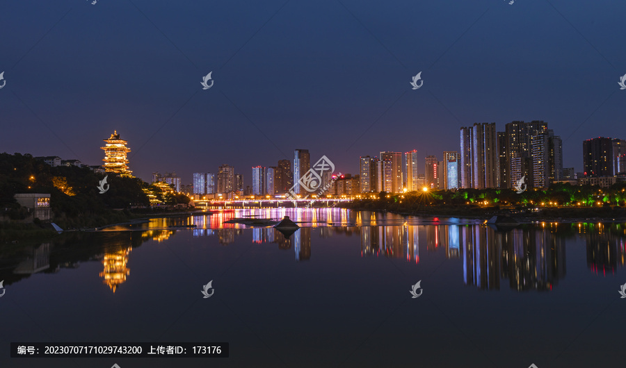 绵阳越王楼夜景