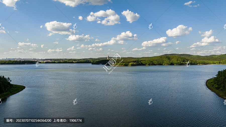 夏日里的长春净月潭公园风景