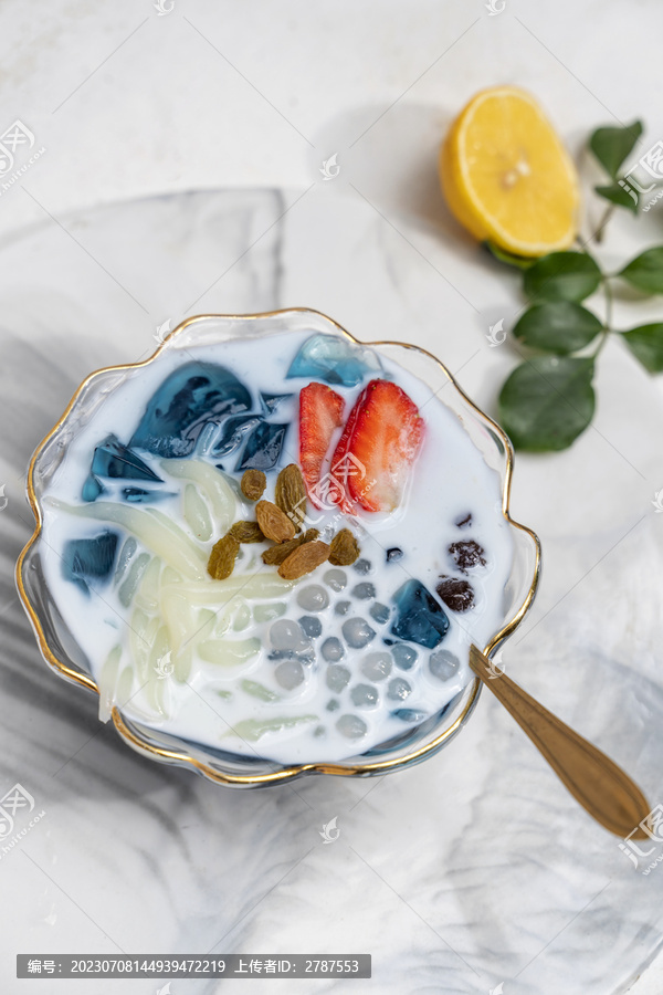 蝶豆花冰粉