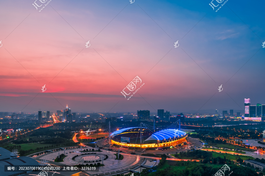 义乌城市夜景风光