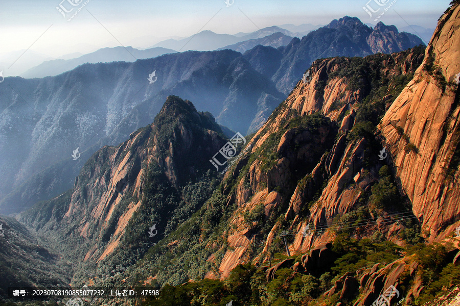 黄山远眺黄山美景