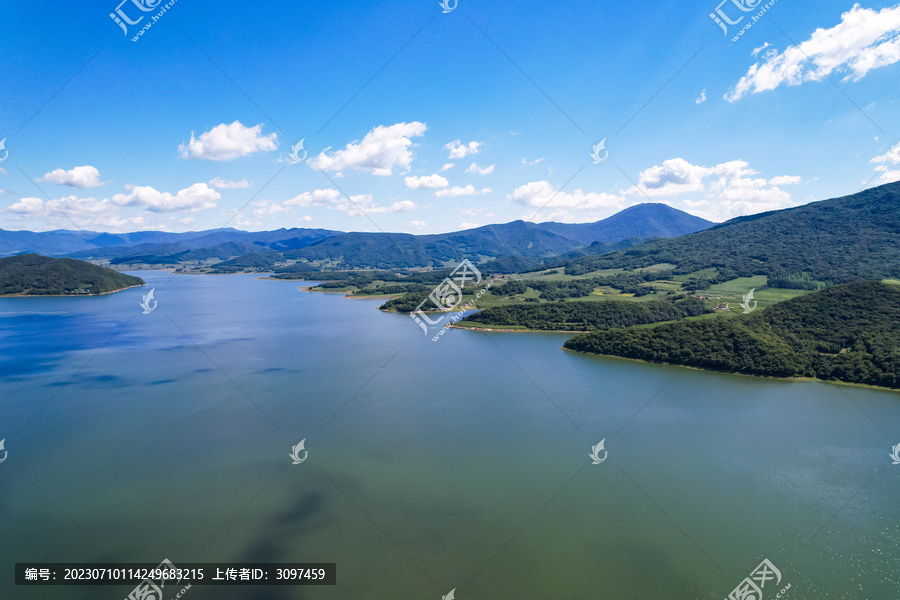 吉林市松花湖夏季自然风光航拍