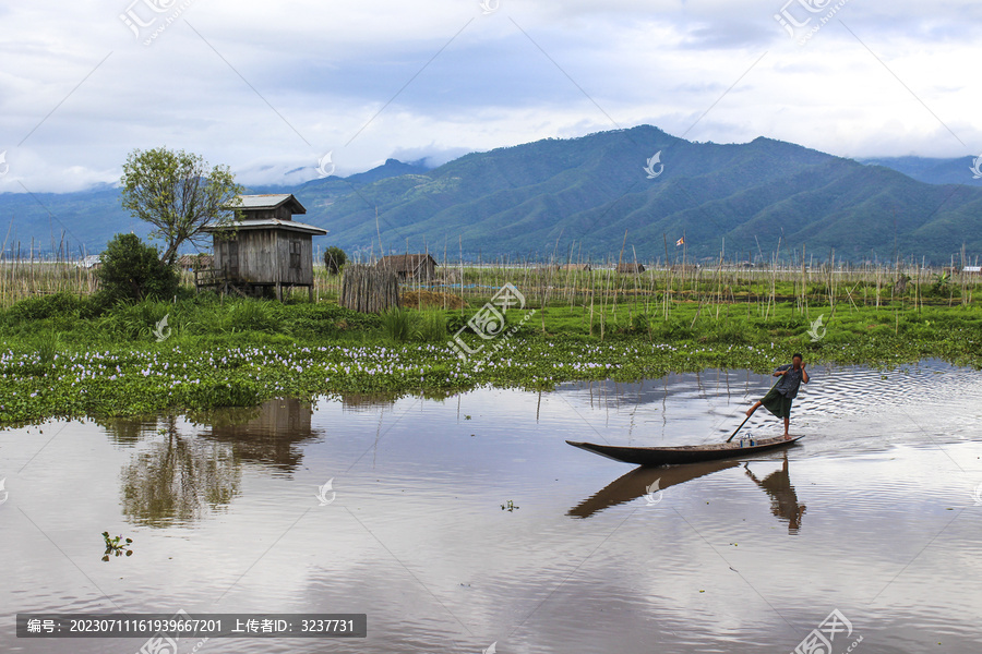 缅甸茵莱湖单脚渔夫