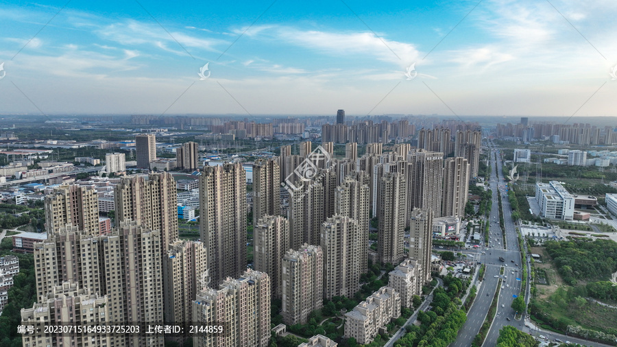 中国安徽合肥城市风光航拍