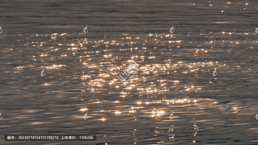 杭州西湖湖面上的浮光跃金
