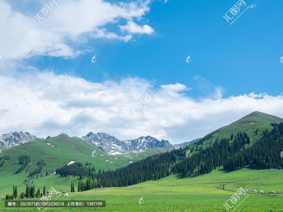 独库那拉提草原溪流