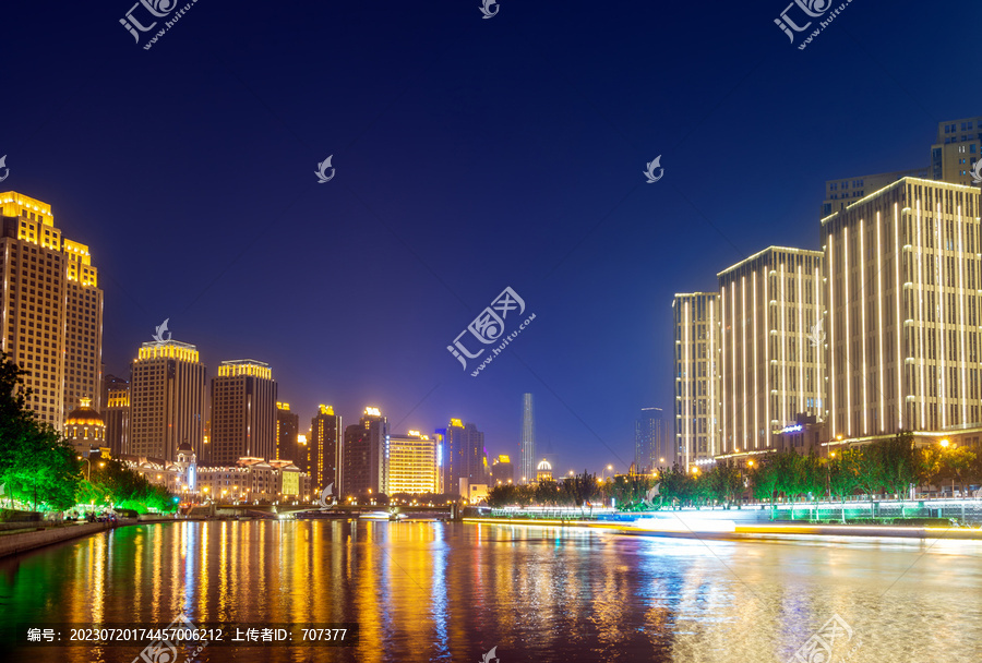 天津海河夜景