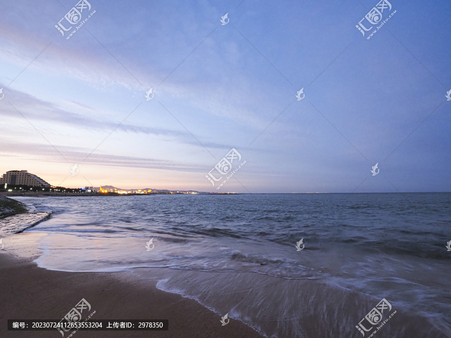 日照金沙滩夜景