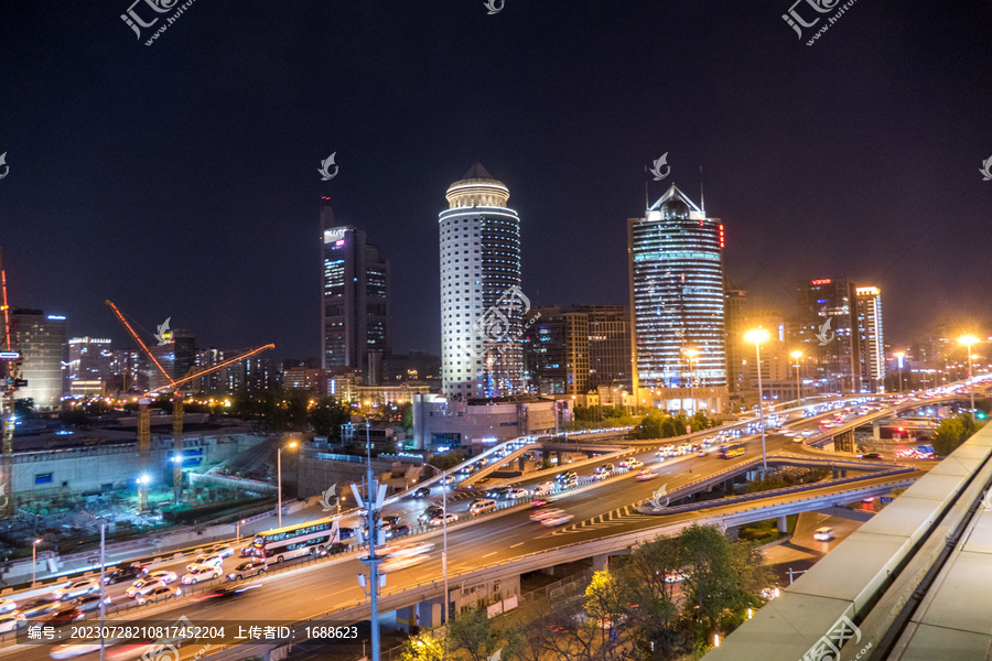 北京CBD建筑夜景